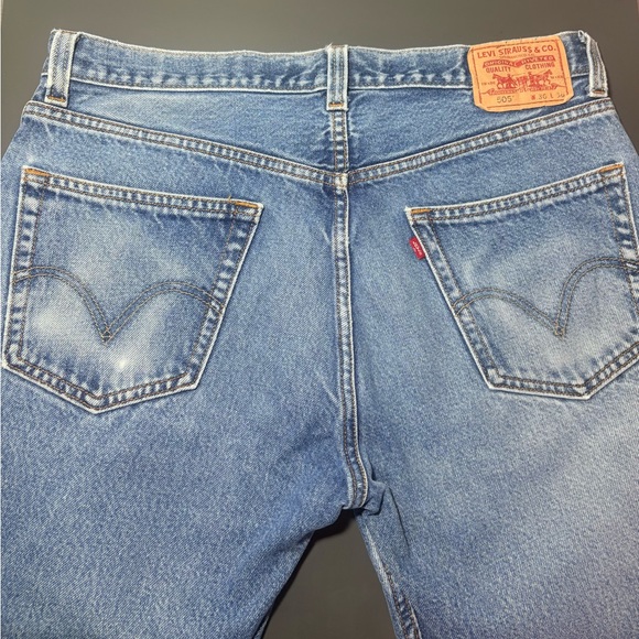 LEVI’S 505 Regular Fit Blue Jeans - Picture 8 of 12